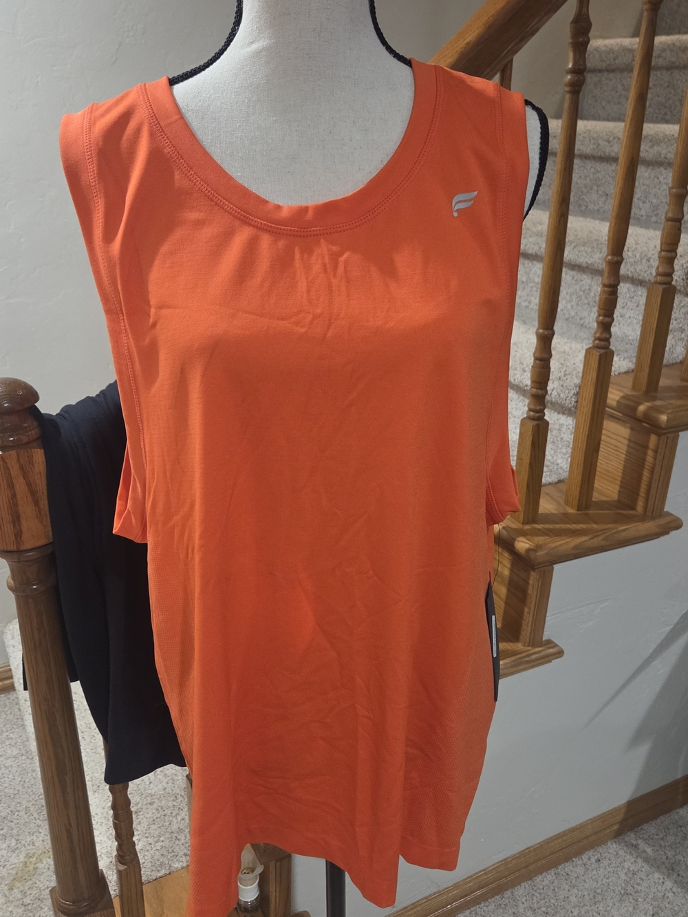 Fabletics Bright Orange Sleeveless Training Athletic Tank